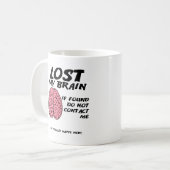 Grappig brein vind mug niet koffiemok (Voorkant links)