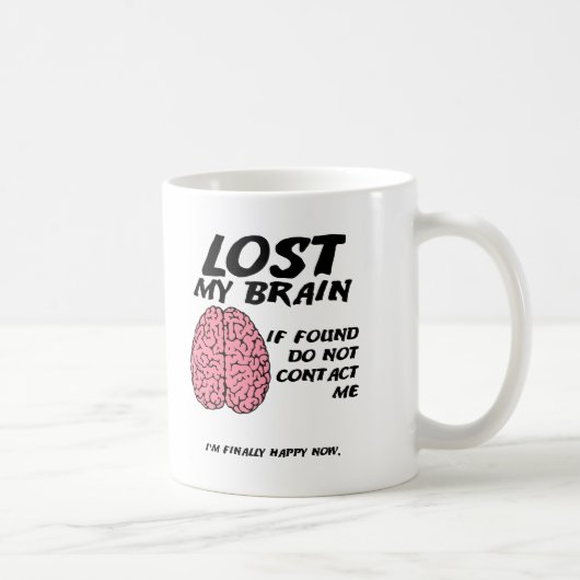 Grappig brein vind mug niet koffiemok (Rechts)
