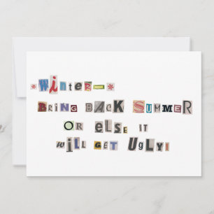 Grappig Breng Zomer Ransom Note Collage Kaart