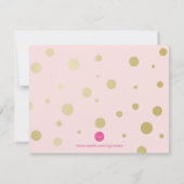 Grappig BRIDESMAID VOORSTEL kaart ~ Pink & Faux Go (Achterkant)