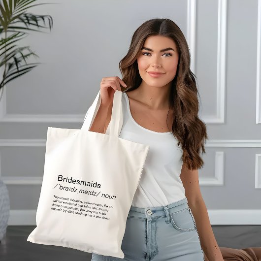 Grappig Bridesmaids definitie bruidsmeisjes voorst Tote Bag