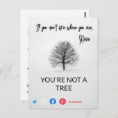 grappig briefkaart dat je geen boom bent (Voorkant / Achterkant)