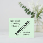 Grappig Briefkaart, geweldig voor postcross. Briefkaart (Staand voorkant)