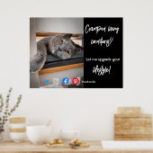 grappig briefkaart in onroerend goed, gekookte lev poster (Keuken)