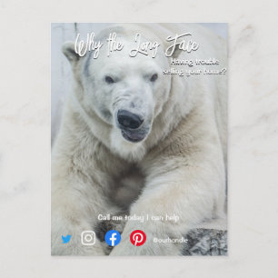 grappig briefkaart lang wit beer