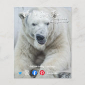 grappig briefkaart lang wit beer flyer (Voorkant)