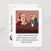 Grappig Briefkaart met kerstHumor (Voorkant / Achterkant)