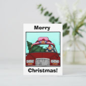 Grappig Briefkaart met kerstHumor (Staand voorkant)