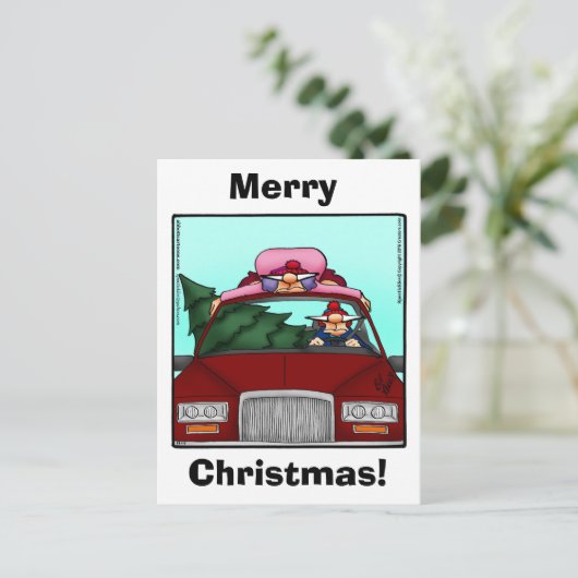 Grappig Briefkaart met kerstHumor (Staand voorkant)