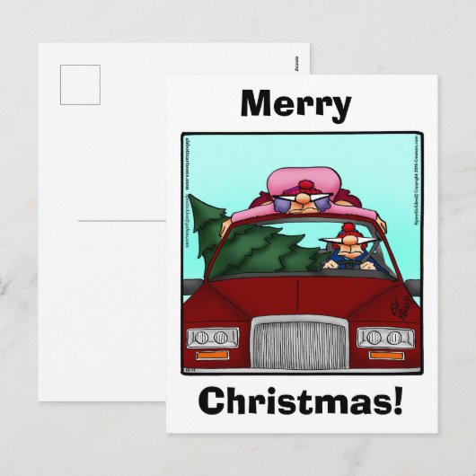 Grappig Briefkaart met kerstHumor (Voorkant / Achterkant)