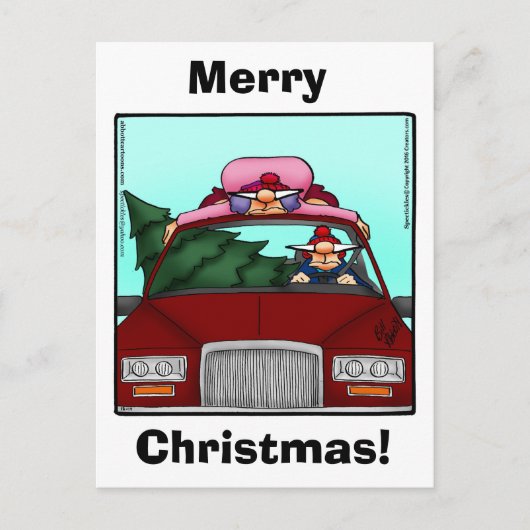 Grappig Briefkaart met kerstHumor (Voorkant)