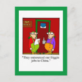 Grappig Briefkaart met kerstHumor (Voorkant)