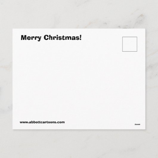 Grappig Briefkaart met kerstHumor (Achterkant)