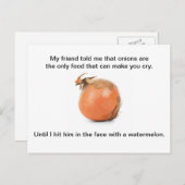 Grappig Briefkaart - "Mijn vriend vertelde me die  (Voorkant / Achterkant)