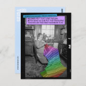 Grappig Briefkaart - Mildred, de Gay Betsy Ross (Voorkant / Achterkant)