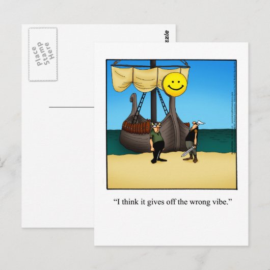 Grappig Briefkaart om je vrienden te amuseren met (Voorkant / Achterkant)