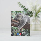 grappig briefkaart ontspannen koala (Staand voorkant)