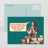 Grappig Briefkaart - Retro Huisvrouw Sleepytime Ca (Voorkant / Achterkant)