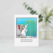 Grappig Briefkaart "St. Peter Locked Out" (Staand voorkant)