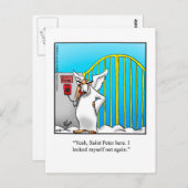 Grappig Briefkaart "St. Peter Locked Out" (Voorkant / Achterkant)