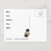 Grappig Briefkaart uitnodiging (Achterkant)