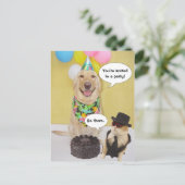 Grappig Briefkaart uitnodiging (Staand voorkant)