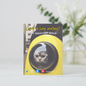 grappig briefkaart van onroerend goed, gekke leven (Staand voorkant)