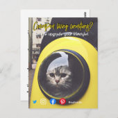 grappig briefkaart van onroerend goed, gekke leven (Voorkant / Achterkant)