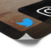 grappig briefkaart van onroerend goed, gekramd pod poster (Hoek)