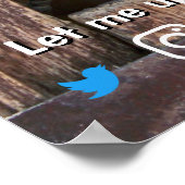 grappig briefkaart van onroerend goed, gekreukt me poster (Hoek)