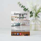 grappig briefkaart voor onroerend goed dat nieuw h (Staand voorkant)