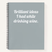 Grappig briljante ideeën Drink wijnprijsopgave Notitieboek (Voorkant)