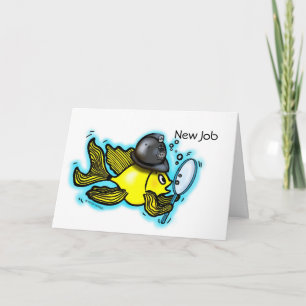 Grappig Brits de politieagentWenskaart van VISSEN Kaart