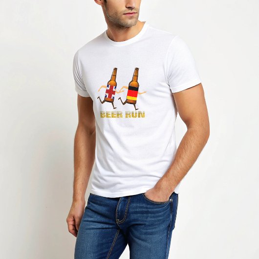 Grappig Brits Duits Bier Ren Race Bier Liefhebbers T-shirt