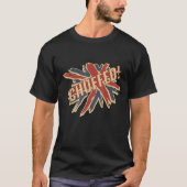 Grappig Brits Slang T Shirt voor AngloHiles Chuffe (Voorkant)