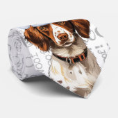 Grappig Brittany Spaniel Kerst Hondenliefhebber Stropdas (Opgerold)
