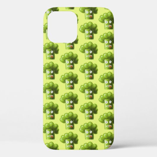 Grappig Broccoli Groene Cartoon Patroon Vegetarisc Case-Mate iPhone Case (Achterkant)