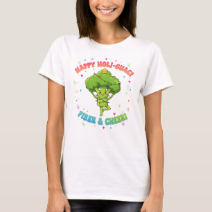 Grappig Broccoli T-Shirt – Gelukkig Holi-Chach-ont