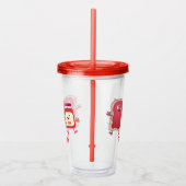 Grappig brood- en tekenfilmfiguren acryl drinkbeker (Rechts)