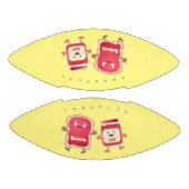 Grappig brood- en tekenfilmfiguren american football (Panelen)