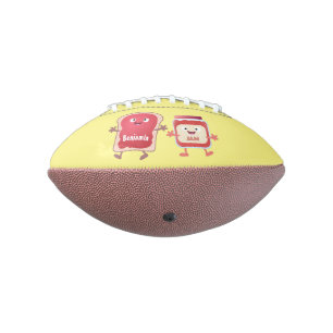 Grappig brood- en tekenfilmfiguren american football