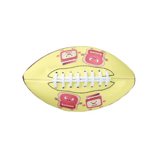 Grappig brood- en tekenfilmfiguren american football (Voorkant)