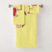 Grappig brood- en tekenfilmfiguren bad handdoek (Insitu)