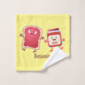 Grappig brood- en tekenfilmfiguren bad handdoek (Wasdoekje)