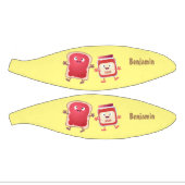 Grappig brood- en tekenfilmfiguren basketbal (Panelen)