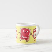 Grappig brood- en tekenfilmfiguren espresso kop (Voorkant rechts)