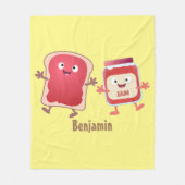 Grappig brood- en tekenfilmfiguren fleece deken (Voorkant)