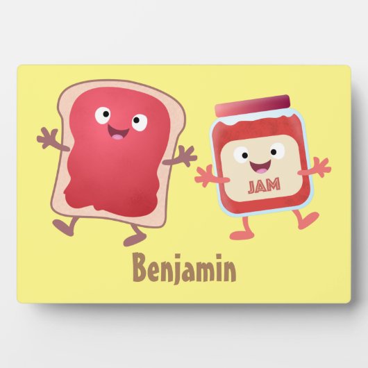 Grappig brood- en tekenfilmfiguren fotoplaat (voorkant)