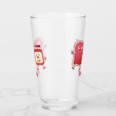 Grappig brood- en tekenfilmfiguren glas (Links)