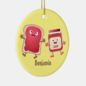 Grappig brood- en tekenfilmfiguren keramisch ornament (Rechts)